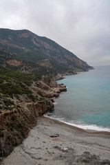 view of the coast of the sea in hatay samandağ