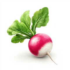 Radish isolated on white