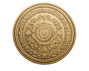 A close-up of an intricately engraved gold coin, rich in history and cultural significance.