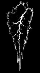 Fototapeta premium Abstract Graphic Art with Dripping Lightning