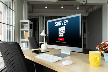 Online survey form for modish digital information collection on the internet network