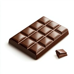 Obraz premium Chocolate bar isolated on white