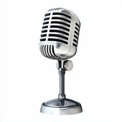 Fototapeta premium Microphone isolated on white