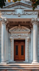 Fototapeta premium Entrance column neoclassical mansion grand high resolution hd picture