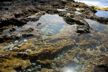 sea water and rocks