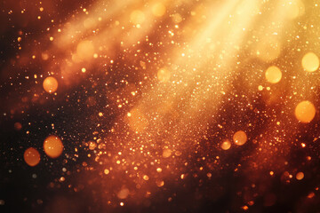 Obraz premium Golden bokeh lights sparkle and shimmer, creating a magical, celebratory atmosphere.