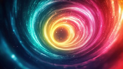 Obraz premium Colorful abstract fractal art showcasing intricate patterns and vibrant hues in a digital composition