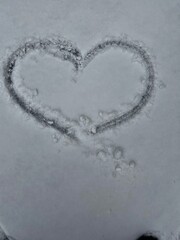 heart in snow