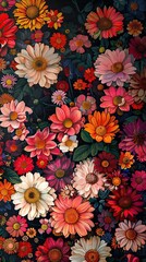 Bright and Colorful Daisies in Full Bloom