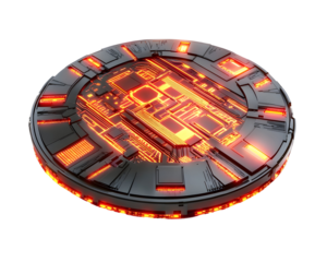 A futuristic microprocessor with glowing circuits, representing artificial intelligence and next-generation computing.