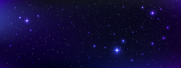 A high quality background galaxy illustration with stardust and bright shining stars illuminating the space.