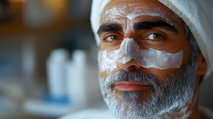 man with mask Dermatologist showing how a Hydradermabrasian treatment works on the face of a young woman