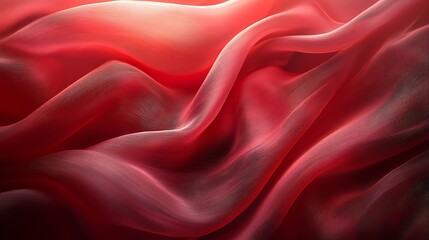 Obraz premium Red fabric waves, studio shot, textured background, design element