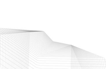 Fototapeta premium Architectural background 3d rendering on white background