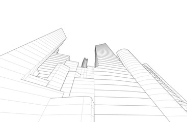 Architecture building. Design background vector illustration