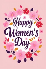 Women's Day Festive Design, Blooming Women's Day Greeting