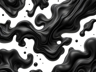 Fluid, black, abstract, liquid, swirls, texture, glossy, shiny, motion, dynamic, flow, pattern, modern, art, design, background, digital, futuristic, sleek, elegant, movement, depth, reflective, surfa