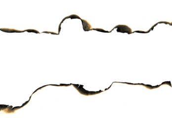 burnt paper isolated on a transparent background, paper burned old grunge abstract background texture	