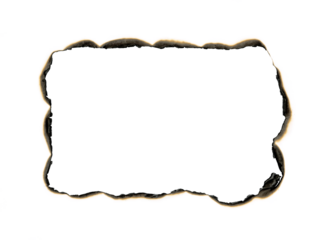 burnt paper isolated on a transparent background, paper burned old grunge abstract background texture, Burnt edge paper on a transparent background
