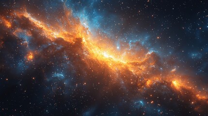 Fototapeta premium A stunning cosmic scene depicting vibrant nebulae and star formations.