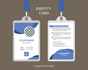 Blue ID card design