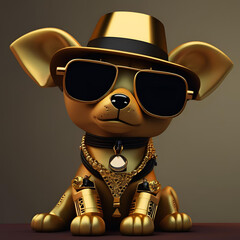 3d adventurer with sunglasses