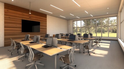 Stylish business space with minimalist furniture images