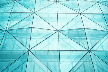 Abstract background in architecture, glass facade of the building.