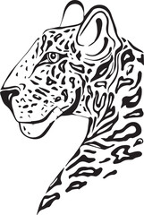 tiger head silhouette
