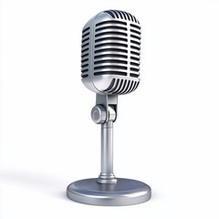 Microphone isolated on white