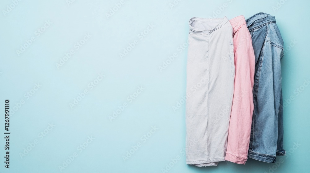 Leinwandbilder comparison of dirty and freshly laundered clothes showing clean versus unclean fabrics with space fo