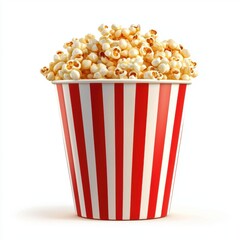 Popcorn bucket isolated on white