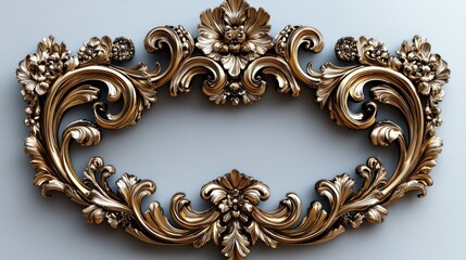Ornate Gold Frame Decorative Floral Design