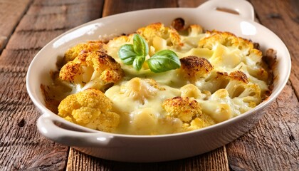 cauliflower gratin baked with bechamel sauce