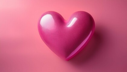 Fototapeta premium vibrant heart symbol against a soft pink background showcasing love and emotion
