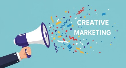 an illustration that captures the essence of creative promotion and audience engagement.