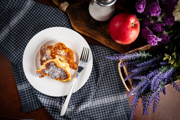 Homemade sweet pancakes .