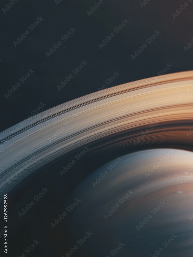 Fototapete stunning view of saturns rings and atmosphere captured in vibrant colors and dynamic patterns. gener