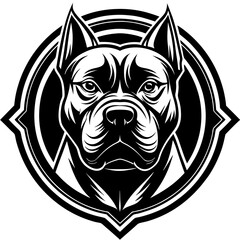 Obraz premium black and white dog