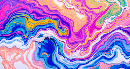 Obraz premium abstract colorful background with waves