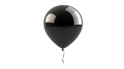 A sleek black helium balloon floating in mid-air, adding a touch of elegance.