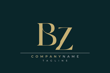 Elegant Monogram with Sophisticated Typography Design Featuring BZ with Sophisticated Typography © Mahamud