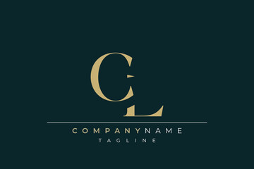 Fototapeta premium Elegant Monogram with Sophisticated Typography Design Featuring CL with Sophisticated Typography