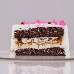One piece of chocolate cake
