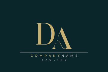 Elegant Monogram with Sophisticated Typography Design Featuring DA with Sophisticated Typography