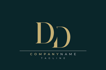 Elegant Monogram with Sophisticated Typography Design Featuring DD with Sophisticated Typography