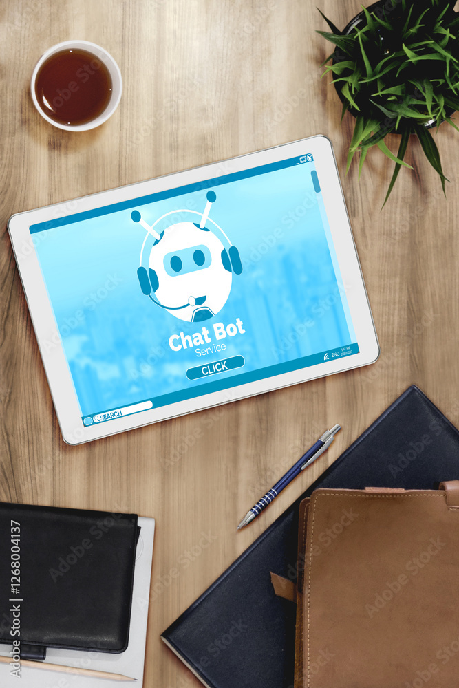 Poster chatbot software application for modish online business that automatically reply to customer questio