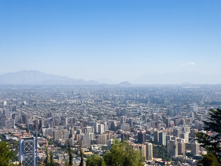 Santiago, Chile summer panorama