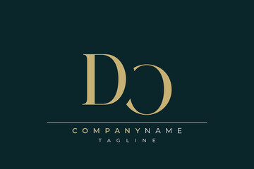 Elegant Monogram with Sophisticated Typography Design Featuring DO with Sophisticated Typography