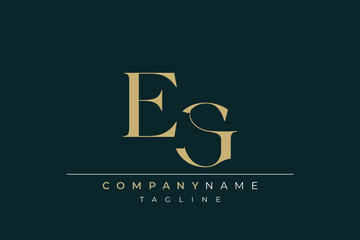 Elegant Monogram with Sophisticated Typography Design Featuring EG with Sophisticated Typography